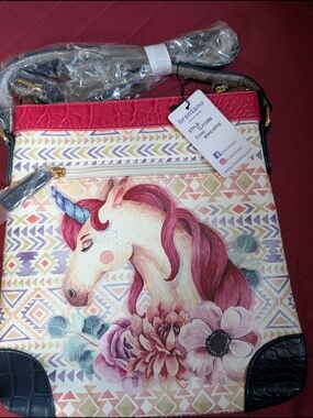 Brentano Boho Eppie Unicorn Crossbody Bag NWT